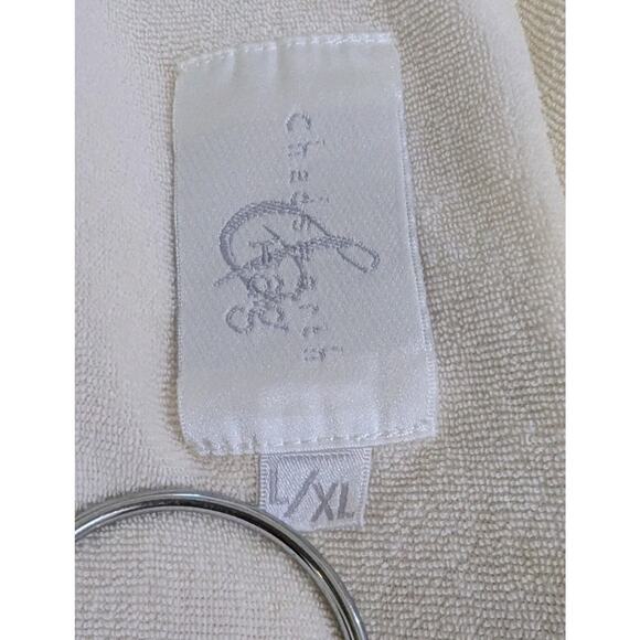 Ritz Carlton Spa Half Moon Bay Bath Robe L/XL Tan Vintage Shawl Collar W/ Belt U - Picture 10 of 13